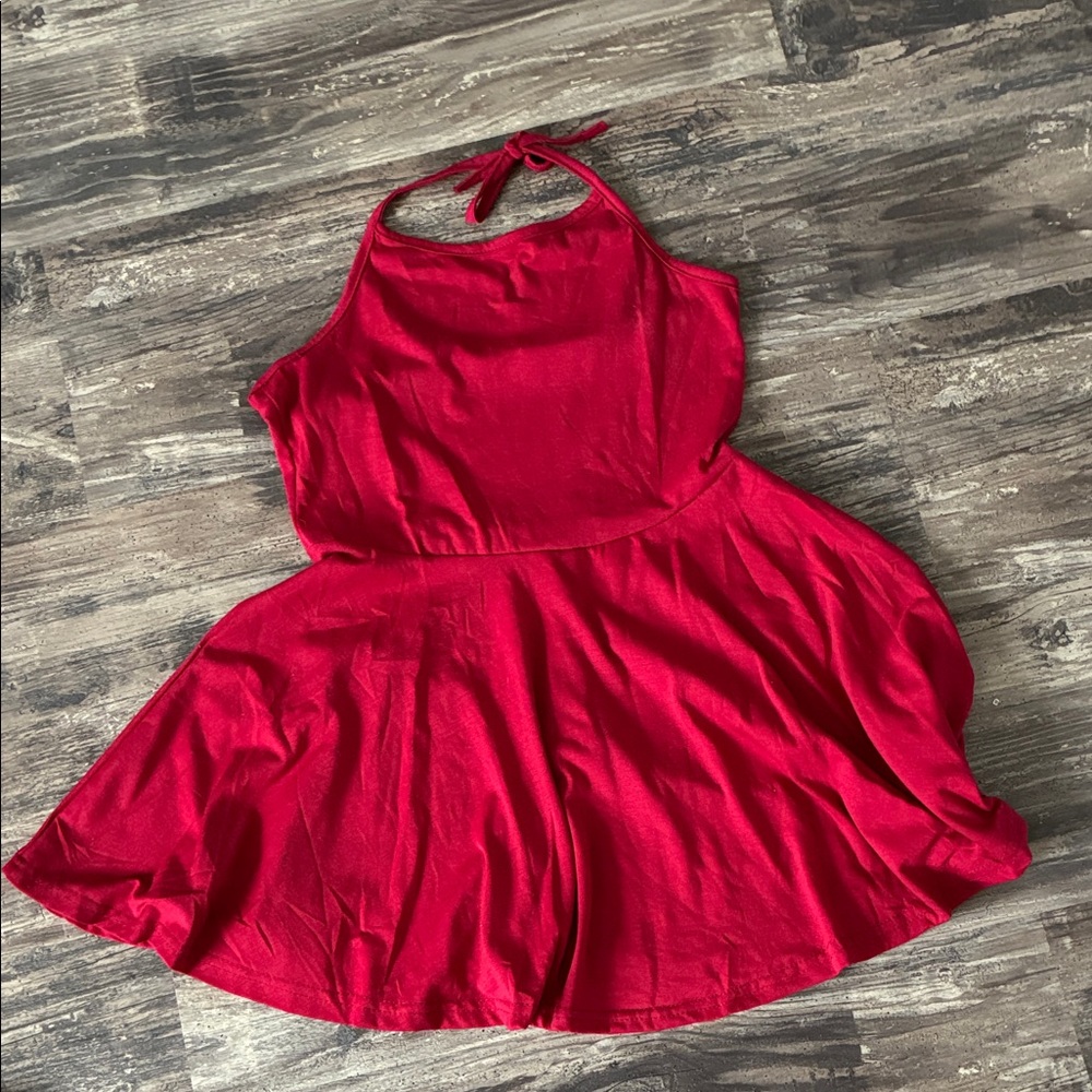 Red Halter Dress